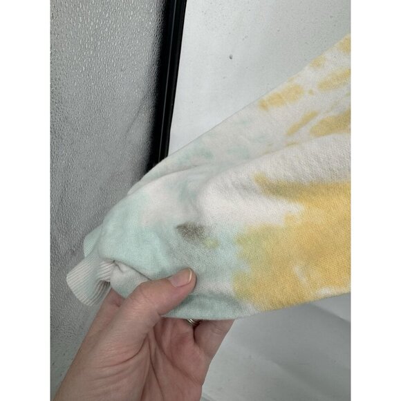 Lovers & Friends Tie Dye Cropped Hoodie Sweatshirt Women Medium Colorful Hippie - Picture 8 of 9
